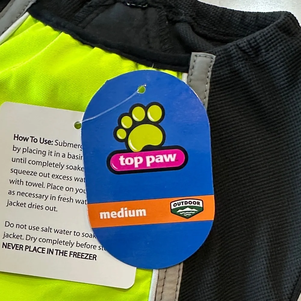 Cooling Dog Vest - High-Visibility Yellow and Black